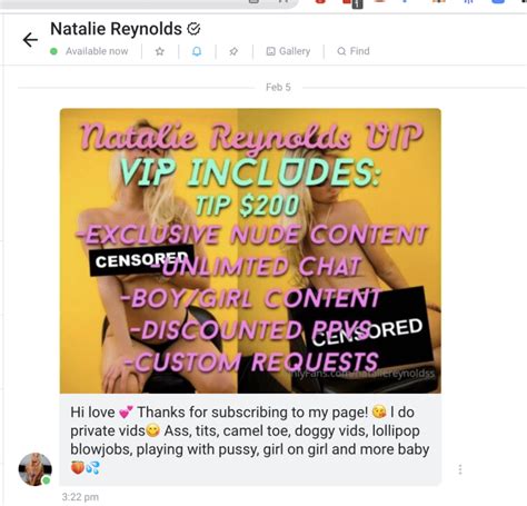 natalie reynolds only fans pictures|OnlyFans